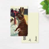 Weihnachten, Kaninchen in einer Winterschneewiese (Schreibtisch)