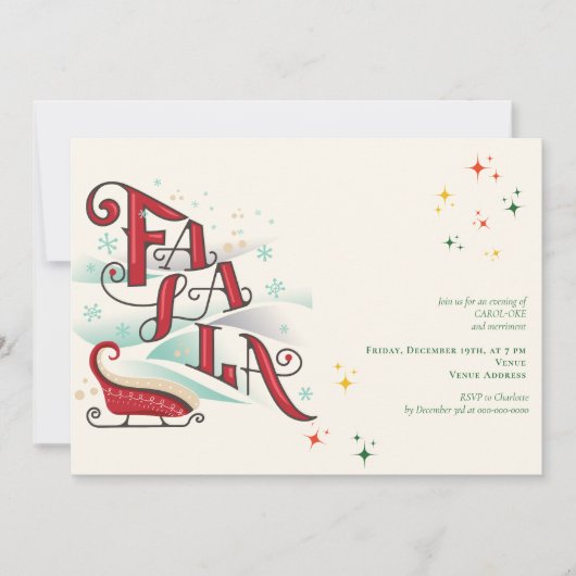 Weihnachten Karaoke 24 Kirchengemeinde Einladung (Vorderseite)
