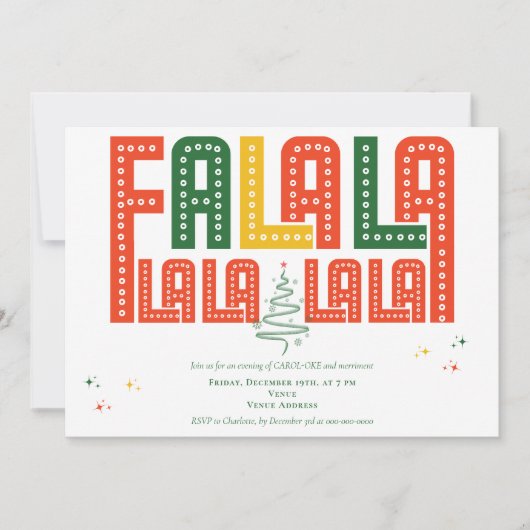 Weihnachten - Karaoke Kirche Einladung (Vorderseite)
