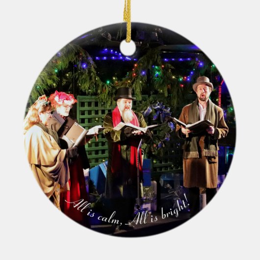 Weihnachten - Karaoke Kirche Keramik Ornament (Hinten)