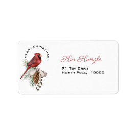 Weihnachten Kardinal, frohe Weihnachten Adressaufkleber