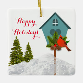 Weihnachten Kardinal im Snow Bird Lover Ornament