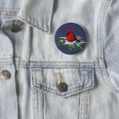 WEIHNACHTEN: KARDINAL: VOGEL: KUNST BUTTON (Beispiel)