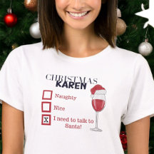 Weihnachten Karen Naughty Nice Wine Funny Karen