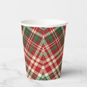 Weihnachten Kariert 01-PAPIER CUPS Pappbecher (Rechts)