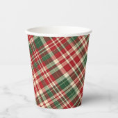 Weihnachten Kariert 01-PAPIER CUPS Pappbecher (Vorderseite)