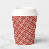 Weihnachten Kariert 03-PAPIER CUPS Pappbecher (Rückseite)