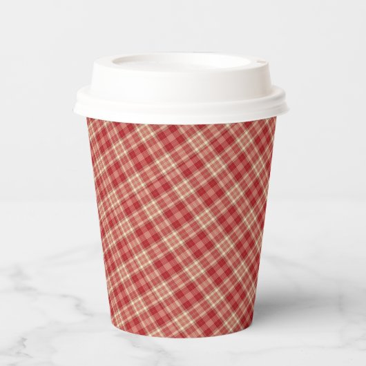 Weihnachten Kariert 03-PAPIER CUPS Pappbecher (Vorderseite)