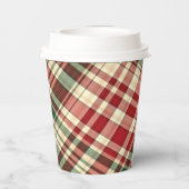 Weihnachten Kariert 06-PAPIER CUPS Pappbecher (Rückseite)