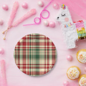 Weihnachten Kariert 06-PAPIERTELLER Pappteller (Party)