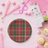 Weihnachten Kariert 12-PAPIERTELLER Pappteller (Party)