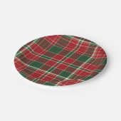 Weihnachten Kariert 12-PAPIERTELLER Pappteller (Schrägansicht)