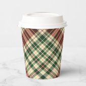 Weihnachten Kariert 14-PAPIER CUPS Pappbecher (Links)