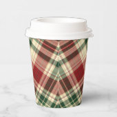 Weihnachten Kariert 14-PAPIER CUPS Pappbecher (Rechts)