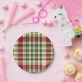 Weihnachten Kariert 14-PAPIERTELLER Pappteller (Party)