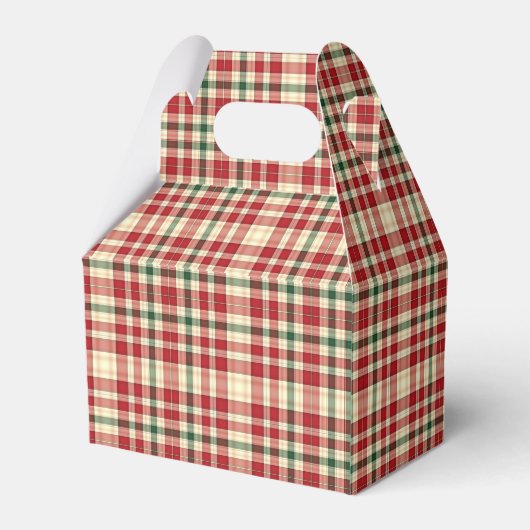 Weihnachten Kariert 18-GASTGESCHENK BOX, Gable Geschenkschachtel (Rückseite)