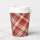 Weihnachten Kariert 23-PAPIER CUPS Pappbecher (Rückseite)