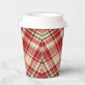 Weihnachten Kariert 23-PAPIER CUPS Pappbecher (Rechts)
