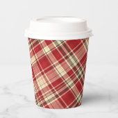 Weihnachten Kariert 23-PAPIER CUPS Pappbecher (Vorderseite)
