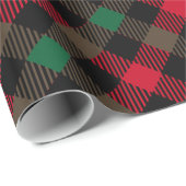 Weihnachten Kariert Classic Simple Holiday Tartan Geschenkpapier (Rolleneckpunkt)