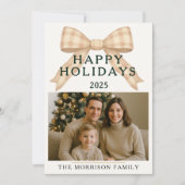 Weihnachten Kariert Coquette Foto Ferienwohnung Einladung (Vorderseite)