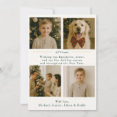 Weihnachten Kariert Coquette Foto Ferienwohnung Einladung (Rückseite)