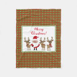 Weihnachten Kariert frohe Weihnachten Weihnachten  Fleecedecke