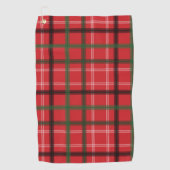 Weihnachten kariert golfhandtuch (Vorderseite)