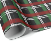 Weihnachten Kariert grün und rot Geschenkpapier (Rolleneckpunkt)