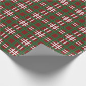 Weihnachten Kariert grün und rot Geschenkpapier (Ecke)