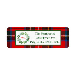 Weihnachten Kariert Handgemalt Kranz WEIHNACHTEN A