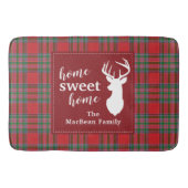 Weihnachten Kariert Holiday Zuhause Sweet MacBean Badematte (Vorderseite)