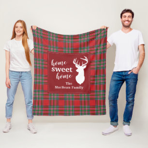 Weihnachten Kariert Holiday Zuhause Sweet MacBean Fleecedecke