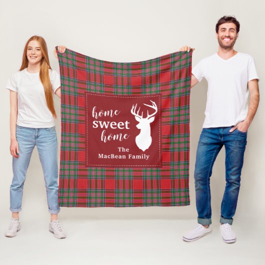 Weihnachten Kariert Holiday Zuhause Sweet MacBean Fleecedecke (Beispiel)
