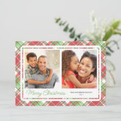 Weihnachten Kariert Horizontal 2 Foto (Stehend Vorderseite)