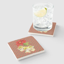 Weihnachten Kariert mit Engeln Steinuntersetzer