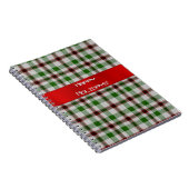 Weihnachten Kariert mit rotem Band Notizblock (Rechte Seite)