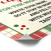 Weihnachten Kariert Nimm einen Cup für die Nachtsc Poster (Ecke)