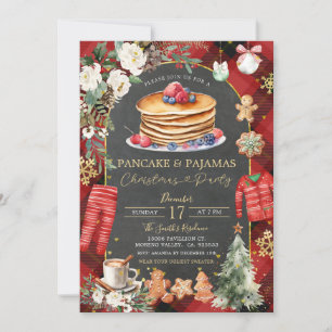 Weihnachten Kariert Pancake Pajamas Blumenweihnach Einladung