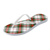 Weihnachten Kariert ~ Personalisiert Badesandalen (Schrägansicht)