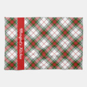 Weihnachten Kariert ~ Personalisiert Geschirrtuch (Horizontal)