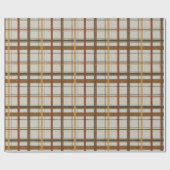 Weihnachten | KARIERT | Red & Cream & Tan Geschenkpapier (Flach)