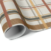 Weihnachten | KARIERT | Red & Cream & Tan Geschenkpapier (Rolleneckpunkt)