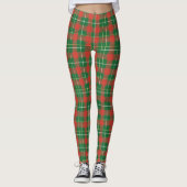 Weihnachten Kariert Rot, Grün Leggings (Vorderseite)