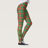 Weihnachten Kariert Rot, Grün, Weiß und Baum Leggings (Rechts)