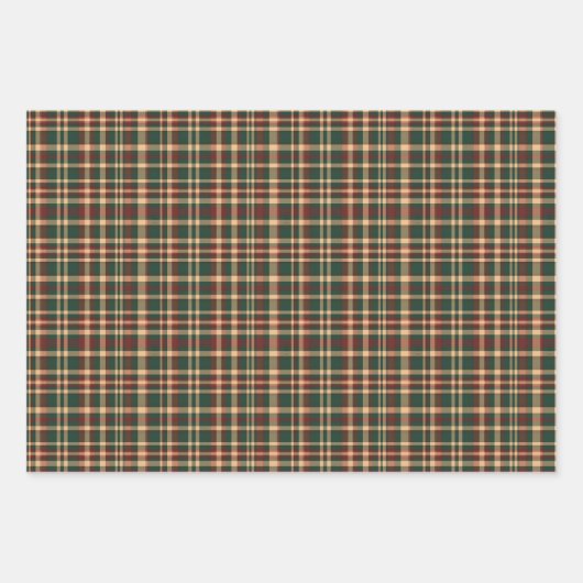 Weihnachten Kariert Rot und Grün Geschenkpapier Set (Vorderseite 2)