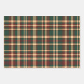 Weihnachten Kariert Rot und Grün Geschenkpapier Set (Vorderseite)