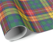 Weihnachten Kariert Rustikal Classic Urlaub Rotes  Geschenkpapier (Rolleneckpunkt)