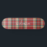 Weihnachten Kariert Rustikal Rot Grün personalisie Skateboard<br><div class="desc">Weihnachten Kariert Rustikal Rot Grünen Karo Skateboard. Ideal für Trainings und als kleine Geschenk. In diesem Geschäft sind auch andere tartige und karierte Leggings erhältlich</div>