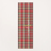 Weihnachten Kariert Rustikales Rotes Grün Personal Yogamatte (Vorderseite)